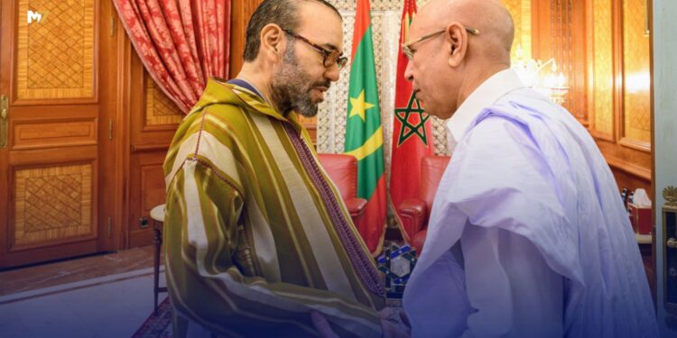 استقبال صاحب الجلالة الملك محمد السادس لفخامة رئيس الجمهورية الموريتانية